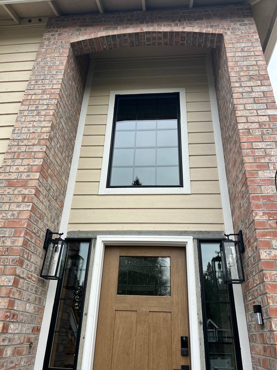 New construction entry with window