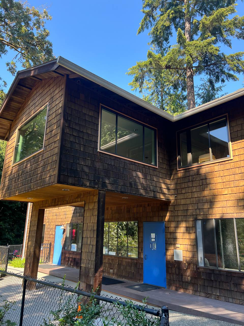 Building with new windows